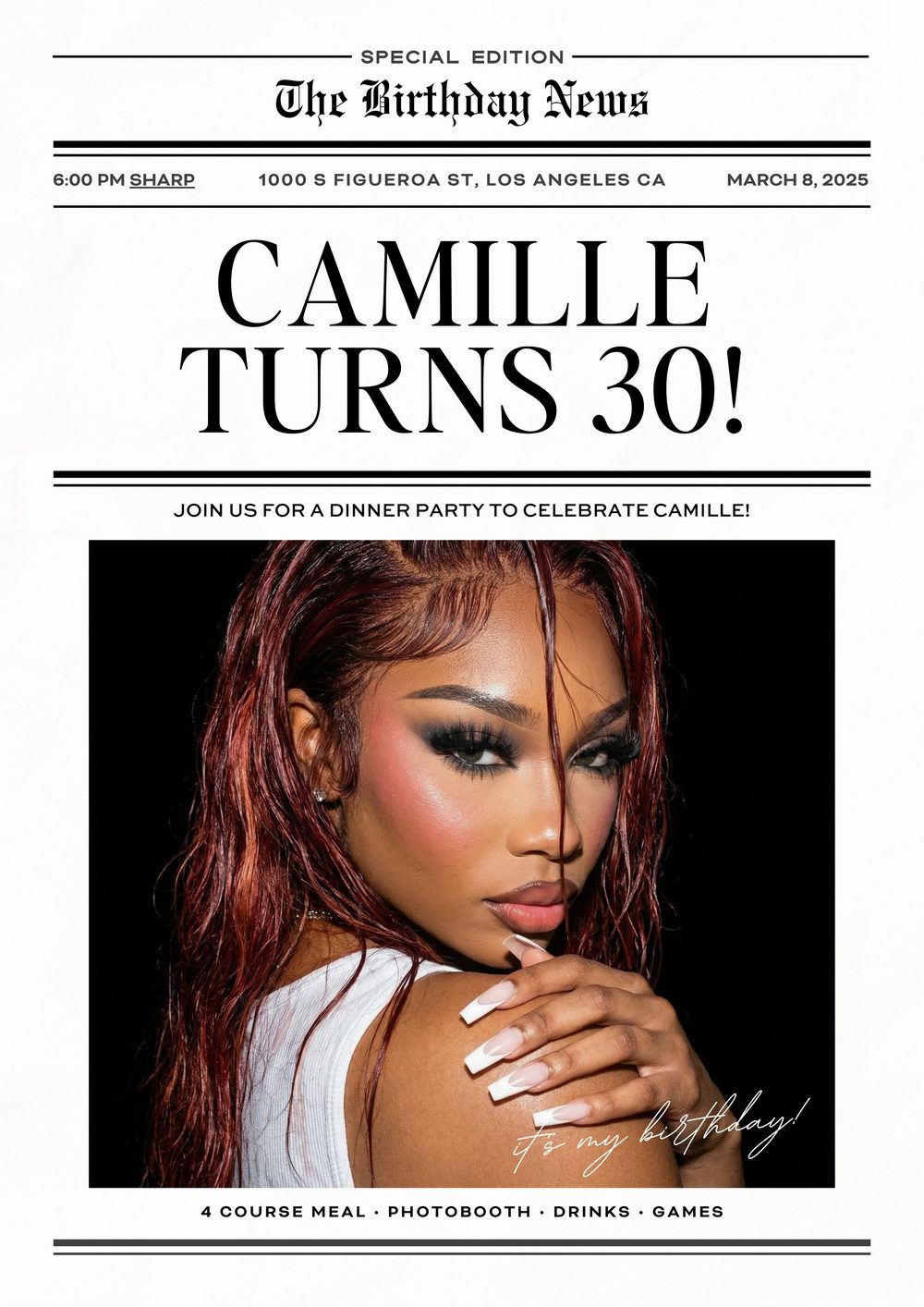 Birthday invitation flyer