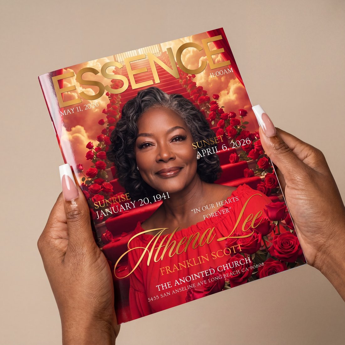 Custom memorial program